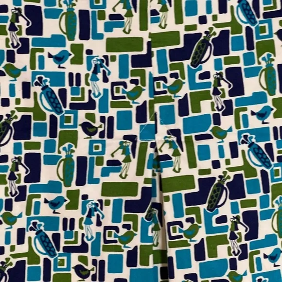 Liz Golf Midcentury Palm Sprigs Print Claiborne Skort/Skirt Size 12 - Picture 3 of 10